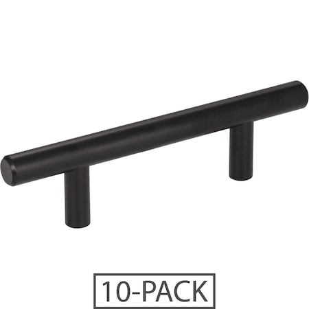 3 Center-to-Center Matte Black Naples Cabinet Bar Pull,